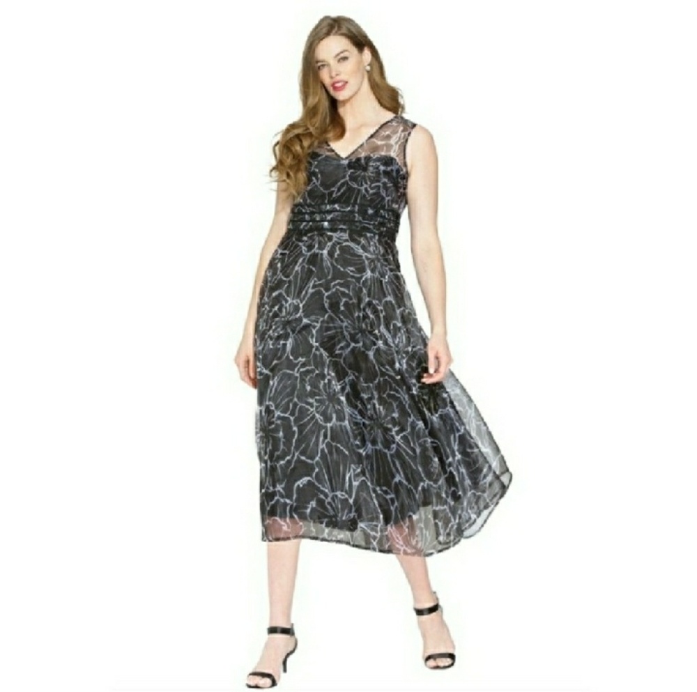 Floral Print Organza Dress